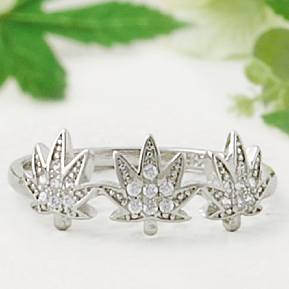 Hemp Ring, Size 6, Charmed Aroma Hemp Leaf Ring Collection